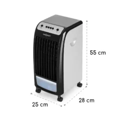 Carribean Blue 3-in-1 Luftkühler Ventilator Luftbefeuchter 402 M3/h | 70 Watt | 4 Liter | 3 Geschwindigkeiten | Oszillation | Mobil -Weinkühlschränke Verkäufe 10028180 yy 0007 dimensions