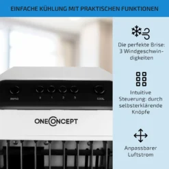 Carribean Blue 3-in-1 Luftkühler 402 M3/h 70 W 4 Ltr Oszillation Mobil -Weinkühlschränke Verkäufe 10028181 de 0004 usp