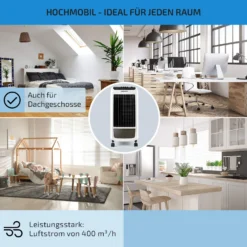 Carribean Blue 3-in-1 Luftkühler 402 M3/h 70 W 4 Ltr Oszillation Mobil -Weinkühlschränke Verkäufe 10028181 de 0005 usp