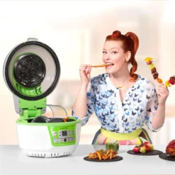 VitAir Turbo Heißluftfritteuse Grün-weiß 1400W Grillen Backen 9l 13 VitAir Turbo Heißluftfritteuse Grün-weiß 1400W Grillen Backen 9l -Weinkühlschränke Verkäufe 10028288 yy 0003 titel enie klarstein vitair heissluft frieteuse