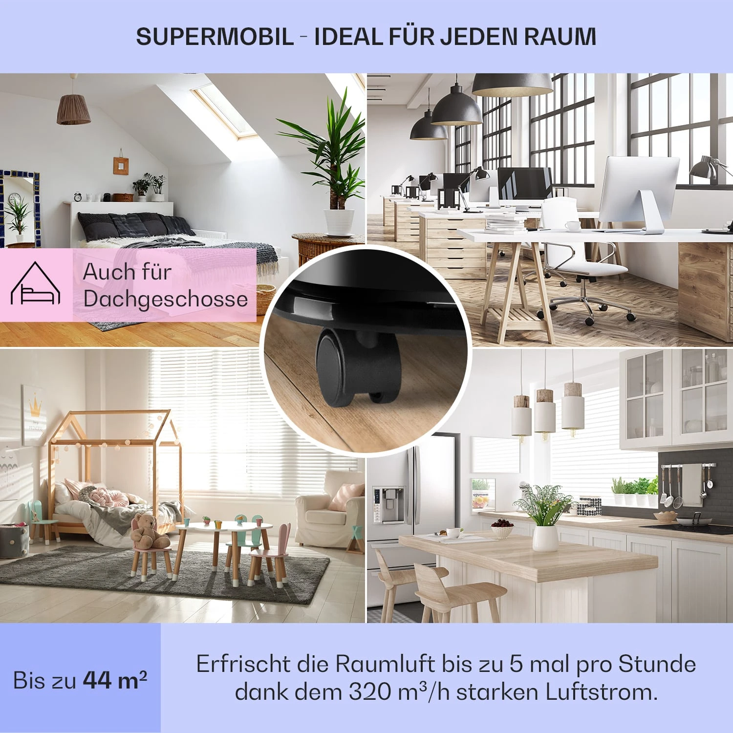 New Breeze 9 Mobile Klimaanlage 9000 BTU / 2,6 KW Timer 5 New Breeze 9 Mobile Klimaanlage 9000 BTU / 2,6 KW Timer – Bild 5