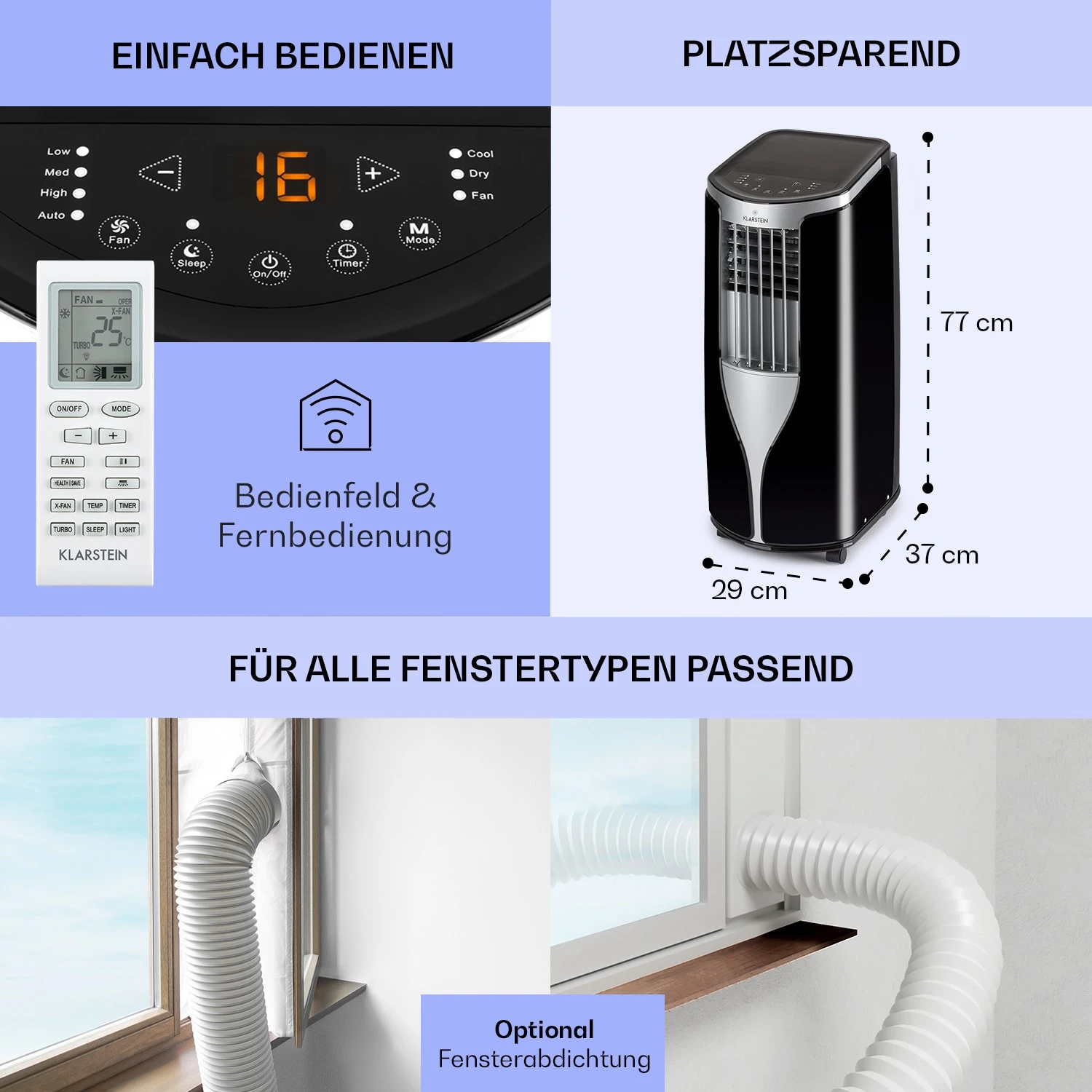 New Breeze 9 Mobile Klimaanlage 9000 BTU / 2,6 KW Timer 6 New Breeze 9 Mobile Klimaanlage 9000 BTU / 2,6 KW Timer – Bild 6