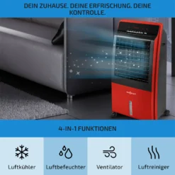 CTR-1 4-in-1 Luftkühler 360 M³/h 65 W 8 Ltr Fernbedienung Mobil 9 CTR-1 4-in-1 Luftkühler 360 M³/h 65 W 8 Ltr Fernbedienung Mobil -Weinkühlschränke Verkäufe 10029735 de 0003 usp