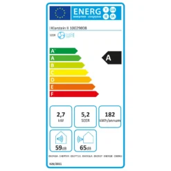 Frostik Fenster-Klimagerät 9.000 BTU/2,7 KW EEC A Fernbedienung -Weinkühlschränke Verkäufe 10029808 energy label