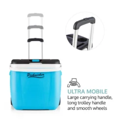 Picknicker Trolley Music Cooler 36l Trolley-Kühlbox BT-Lautsprecher -Weinkühlschränke Verkäufe 10031528 yy 0005 logo auna Picknicker Trolley Music Cooler Kuehlbox blau reedit