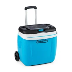 Picknicker Trolley Music Cooler 36l Trolley-Kühlbox BT-Lautsprecher -Weinkühlschränke Verkäufe 10031528 yy 0011 front auna Picknicker Trolley Music Cooler Kuehlbox blau reedit