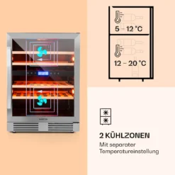 Vinovilla 43 Built-In Duo Weinkühlschrank 2 Zonen 129l 43 Fl Glastür -Weinkühlschränke Verkäufe 10032031 de 0004 logo