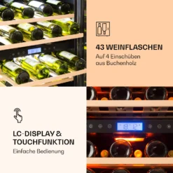 Vinovilla 43 Built-In Duo Weinkühlschrank 2 Zonen 129l 43 Fl Glastür -Weinkühlschränke Verkäufe 10032031 de 0005 logo