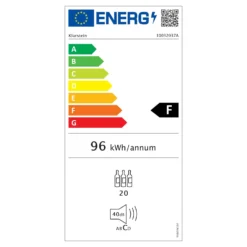 Vinovilla Smart Weinkühlschrank 50l / 20 Flaschen Glastür Edelstahl -Weinkühlschränke Verkäufe 10032037 energy label
