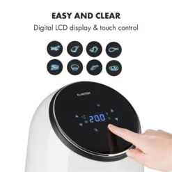 AirVital Heißluftfritteuse 1300W 2,5l CeraPlus-Antihaft Touch Weiß -Weinkühlschränke Verkäufe 10032331 yy 0005 logo Klarstein AirVital Heissluftfritteuse 1300W weiss