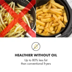 AirVital Heißluftfritteuse 1300W 2,5l CeraPlus-Antihaft Touch Weiß -Weinkühlschränke Verkäufe 10032331 yy 0007 logo Klarstein AirVital Heissluftfritteuse 1300W weiss reedit