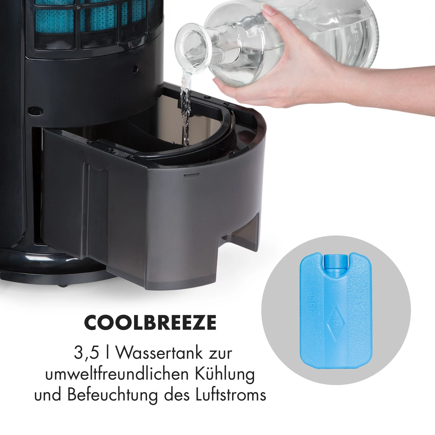 Skyscraper Horizon Luftkühler Ventilator 60W 486m³/h 3,5L Tank 3 Skyscraper Horizon Luftkühler Ventilator 60W 486m³/h 3,5L Tank – Bild 3