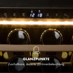 Barossa 77 Duo Weinkühlschrank 2 Zonen 191 L 77 Fl. Touch LED Schwarz -Weinkühlschränke Verkäufe 10032963 de 0008 logo