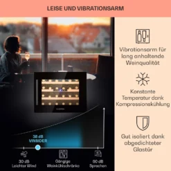 Vinsider 24 Built-In Uno Onyx Einbau-Weinkühlschrank 24 Flaschen 57 L -Weinkühlschränke Verkäufe 10032965 de 0004 usp