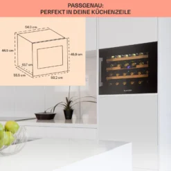 Vinsider 24 Built-In Uno Onyx Einbau-Weinkühlschrank 24 Flaschen 57 L -Weinkühlschränke Verkäufe 10032965 de 0005 usp