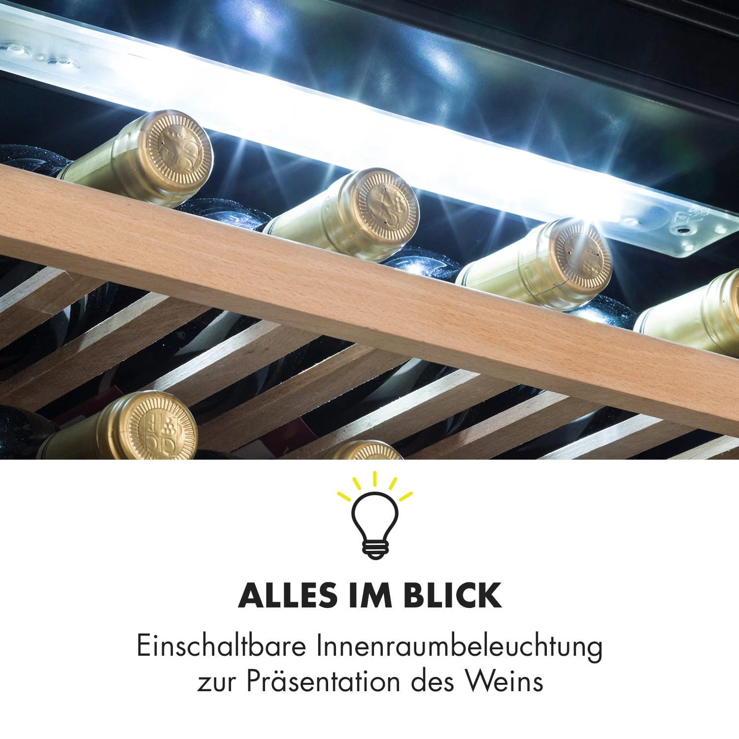 Vinsider 41 Built-in Duo Onyx Einbau-Weinkühlschrank 41 Fl 2 Zonen 6 Vinsider 41 Built-in Duo Onyx Einbau-Weinkühlschrank 41 Fl 2 Zonen – Bild 6
