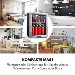 Beersafe M Kühlschrank 33 Liter 2 Böden Panoramaglastür Edelstahl -Weinkühlschränke Verkäufe 10033119 de 0003 logo