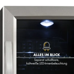 Beersafe M Kühlschrank 33 Liter 2 Böden Panoramaglastür Edelstahl -Weinkühlschränke Verkäufe 10033119 de 0005 logo