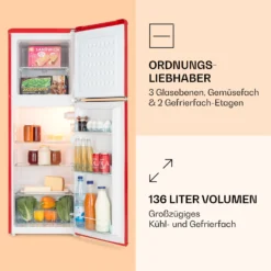 Audrey Kühl- & Gefrierkombination 97l/39l Retro-Look 2 Böden -Weinkühlschränke Verkäufe 10033193 de 0003 logo