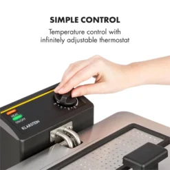 Family Fry Fritteuse 3000W Oil Drain Technology Edelstahl Silber -Weinkühlschränke Verkäufe 10033342 yy 0004 logo Klarstein Family Fry Fritteuse 3000W silber