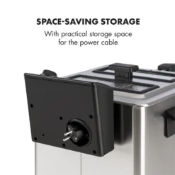 Family Fry Fritteuse 3000W Oil Drain Technology Edelstahl Silber -Weinkühlschränke Verkäufe 10033342 yy 0009 logo Klarstein Family Fry Fritteuse 3000W silber