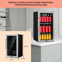 Beersafe 3XL Kühlschrank 98 Liter 4 Böden Panoramaglastür Edelstahl 12 Beersafe 3XL Kühlschrank 98 Liter 4 Böden Panoramaglastür Edelstahl -Weinkühlschränke Verkäufe 10033347 DE 0006 usp