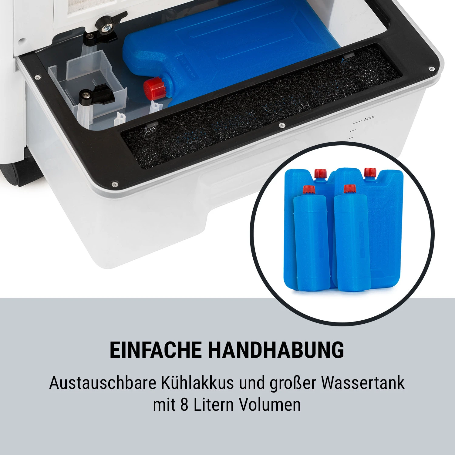 Freeze Me 3-in-1 Luftkühler 75W 400m³/h 8 Ltr Fernbedienung Mobil 7 Freeze Me 3-in-1 Luftkühler 75W 400m³/h 8 Ltr Fernbedienung Mobil – Bild 7