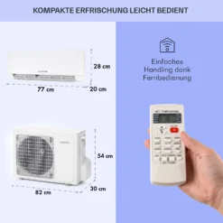 Windwaker Split-Klimaanlage 12.000 BTU/3,6 KW Luftdurchsatz 600m³/h -Weinkühlschränke Verkäufe 10033483 de 0006 usp