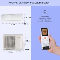 Windwaker Eco Split-Klimaanlage 12.000 BTU/3,5 KW Luftdurchsatz 680 M³/h Max. A++ 13 Windwaker Eco Split-Klimaanlage 12.000 BTU/3,5 KW Luftdurchsatz 680 M³/h Max. A++ -Weinkühlschränke Verkäufe 10033601 de 0006 usp