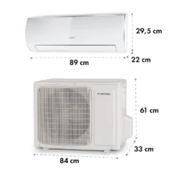 Windwaker Eco Split-Klimaanlage 12.000 BTU/3,5 KW Luftdurchsatz 680 M³/h Max. A++ 14 Windwaker Eco Split-Klimaanlage 12.000 BTU/3,5 KW Luftdurchsatz 680 M³/h Max. A++ -Weinkühlschränke Verkäufe 10033601 yy 0007 dimensions