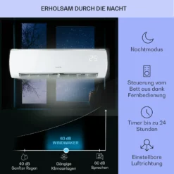 Windwaker Eco Split-Klimaanlage 24000 BTU/7 KW Luftdurchsatz 1250 M³/h -Weinkühlschränke Verkäufe 10033603 de 0004 usp