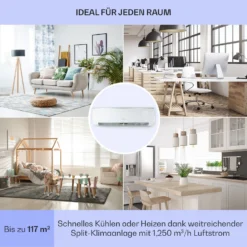 Windwaker Eco Split-Klimaanlage 24000 BTU/7 KW Luftdurchsatz 1250 M³/h -Weinkühlschränke Verkäufe 10033603 de 0005 usp