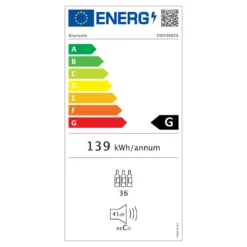 Vinsider 36 Weinkühlschrank 2 Kühlzonen 5-22°C 85l Edelstahl -Weinkühlschränke Verkäufe 10033682 energy label