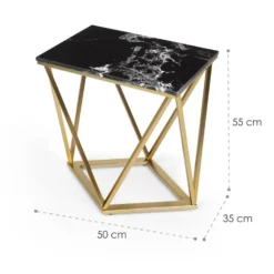 Black Onyx II Couchtisch 50x55x35cm (BxHxT) Marmor Gold / Schwarz -Weinkühlschränke Verkäufe 10034023 yy 0007 logo Besoa Black Onyx II Couchtisch 50x55x35cm
