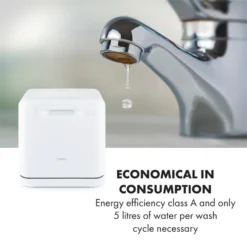 Aquatica Geschirrspüler Freistehend Installationsfrei 2 Gedecke 860W -Weinkühlschränke Verkäufe 10034126 yy 0009 logo Klarstein Aquatica Geschirrspueler weiss