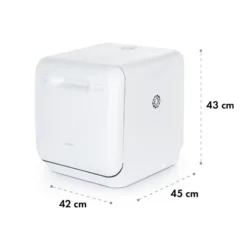 Aquatica Geschirrspüler Freistehend Installationsfrei 2 Gedecke 860W -Weinkühlschränke Verkäufe 10034126 yy 0010 logo Klarstein Aquatica Geschirrspueler weiss