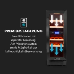 Vinovilla 17 Built-In Duo Weinkühlschrank 53l 17 Fl. 2 Zonen Glastür 14 Vinovilla 17 Built-In Duo Weinkühlschrank 53l 17 Fl. 2 Zonen Glastür -Weinkühlschränke Verkäufe 10034154 de 0006 logo