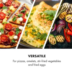 AeroVital Cube Chef Pizzateller Hoher Grilleinsatz Zubehör Edelstahl -Weinkühlschränke Verkäufe 10034411 yy 0003 logo Klarstein AeroVital Cube Chef Pizzateller