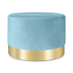 Bella Polsterhocker 35x50cm (HxØ) Samt Petrol