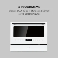 Azuria Geschirrspülmaschine 1380W 6,5L 6 Gedecke Schwarze Glasfront -Weinkühlschränke Verkäufe 10034510 de 0005 logo