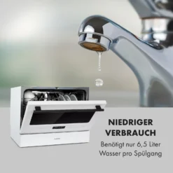 Azuria Geschirrspülmaschine 1380W 6,5L 6 Gedecke Schwarze Glasfront -Weinkühlschränke Verkäufe 10034510 de 0007 logo