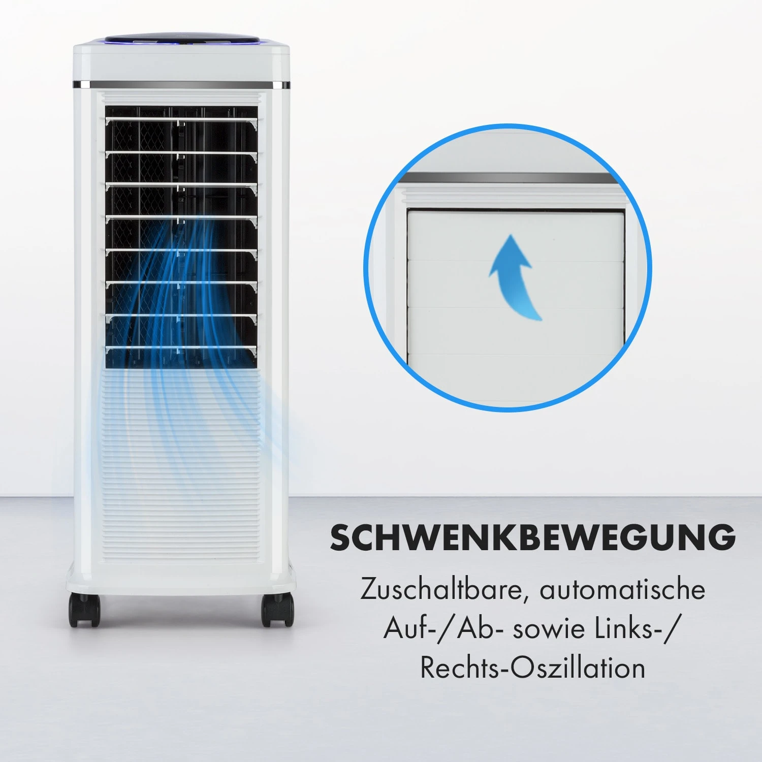 Windspiel 3-in-1 Luftkühler 100 W 312 M³/h 8 Ltr Mobil Fernbedienung 6 Windspiel 3-in-1 Luftkühler 100 W 312 M³/h 8 Ltr Mobil Fernbedienung – Bild 6