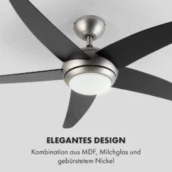 Bolero 2-in-1-Deckenventilator 134cm Leuchte 55W Fernbedienung Schwarz -Weinkühlschränke Verkäufe 10034684 de 0006 logo