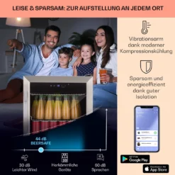 Coachella 50 Weinkühlschrank 47 Liter WiFi-Funktion Hintergrundbeleuchtung Edelstahl -Weinkühlschränke Verkäufe 10034820 de 0003 logo