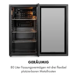 Beersafe XXL Onyx Kühlschrank 80 Liter 3 Böden Panoramaglastür -Weinkühlschränke Verkäufe 10034848 de 0004 logo
