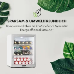 Beersafe XL Crystal White Kühlschrank 60 Liter 4 Böden Panoramaglastür Edelstahl -Weinkühlschränke Verkäufe 10034892 de 0003 logo