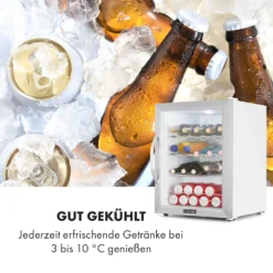 Beersafe XL Crystal White Kühlschrank 60 Liter 4 Böden Panoramaglastür Edelstahl -Weinkühlschränke Verkäufe 10034892 de 0005 logo