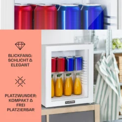 Brooklyn 24 Mini-Kühlschrank Glastür LED Ablage -Weinkühlschränke Verkäufe 10035223 DE 0003 usp