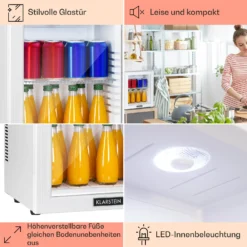 Brooklyn 24 Mini-Kühlschrank Glastür LED Ablage -Weinkühlschränke Verkäufe 10035223 DE 0005 usp