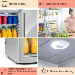 Brooklyn 32 Mini-Kühlschrank Glastür LED Ablage -Weinkühlschränke Verkäufe 10035226 DE 0005 usp